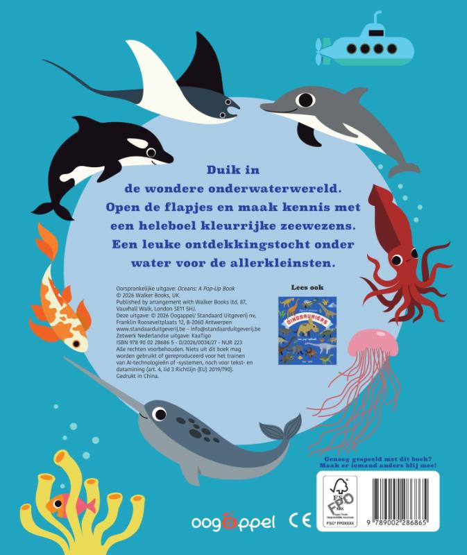 Achterkant van Oceanen. Een pop-upboek