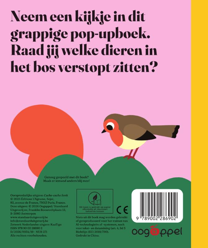 Achterkant van Verstoppertje in het bos!