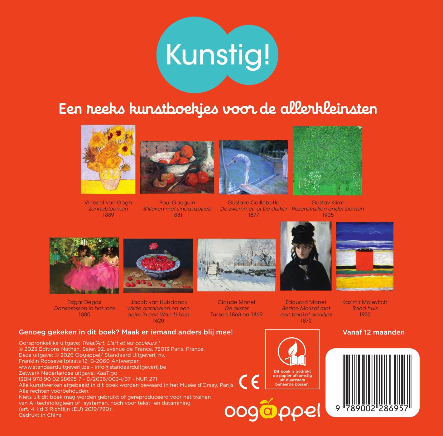 Achterkant van Mijn eerste boekje over kunst: Kleuren