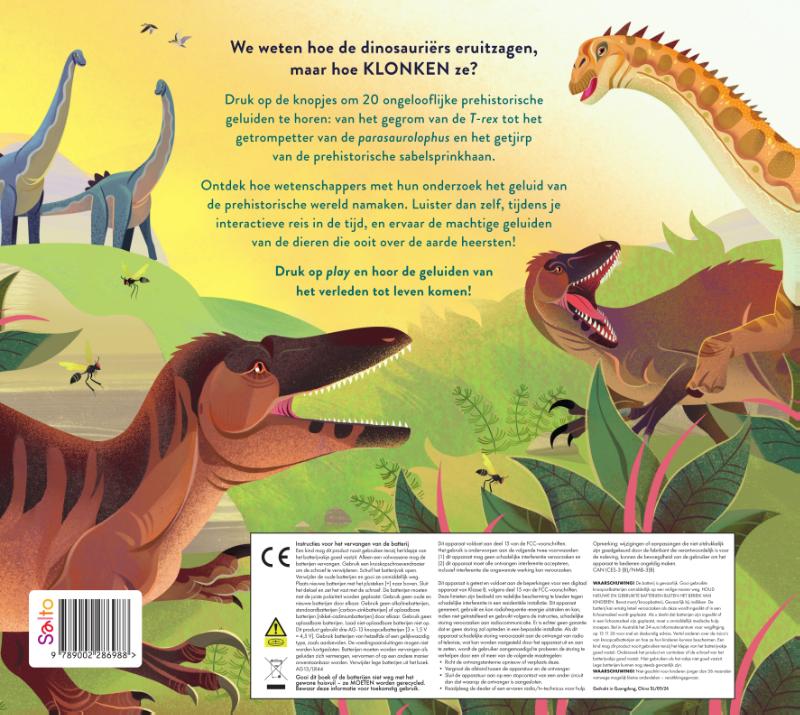 Achterkant van Ontdek de dinosauriërs