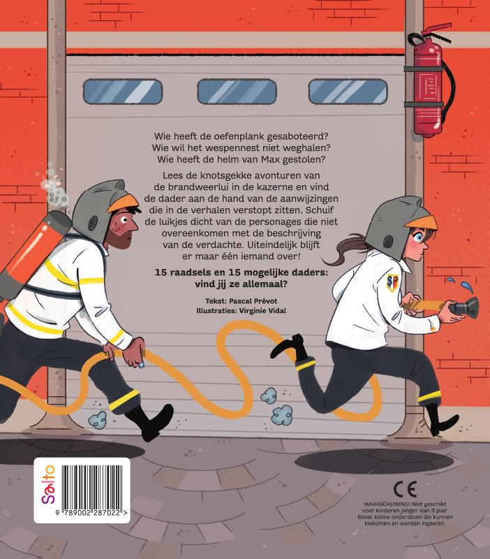 Achterkant van Wie heeft het gedaan? Bij de brandweer