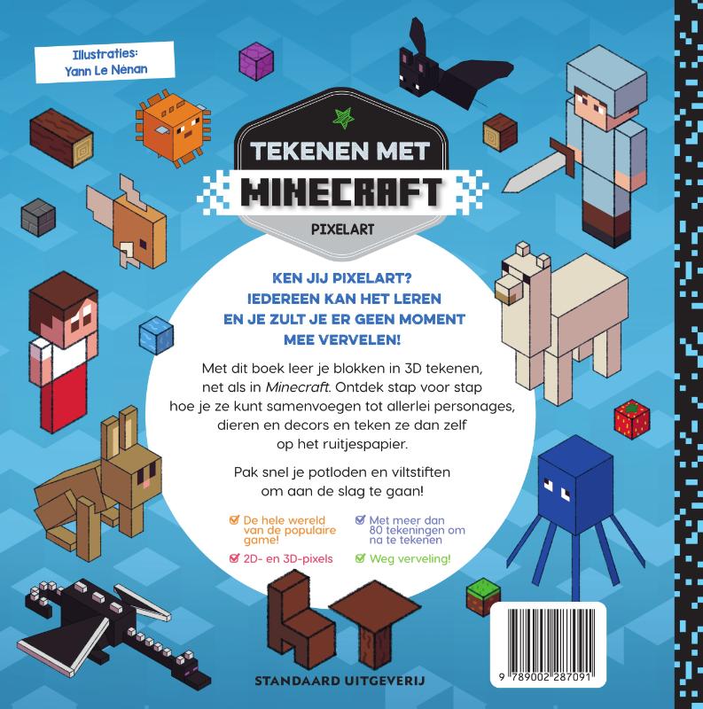 Achterkant van Tekenen met Minecraft Pixelart