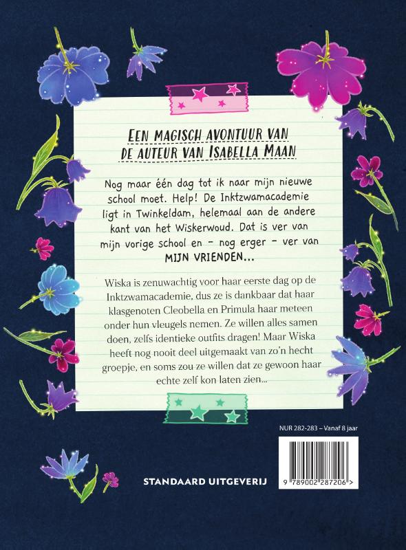 Achterkant van Het dagboek van Wiska Wonderbloem