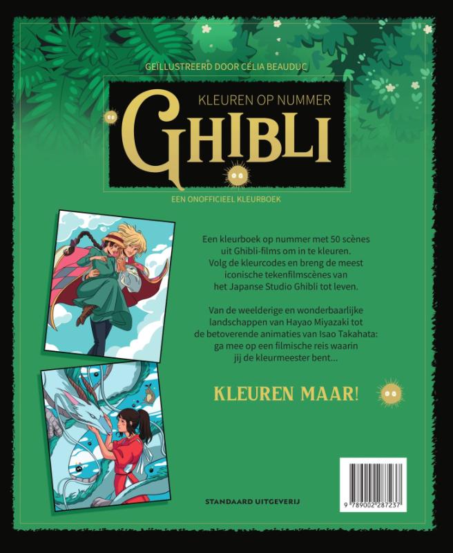 Achterkant van Kleuren op nummer - Ghibli