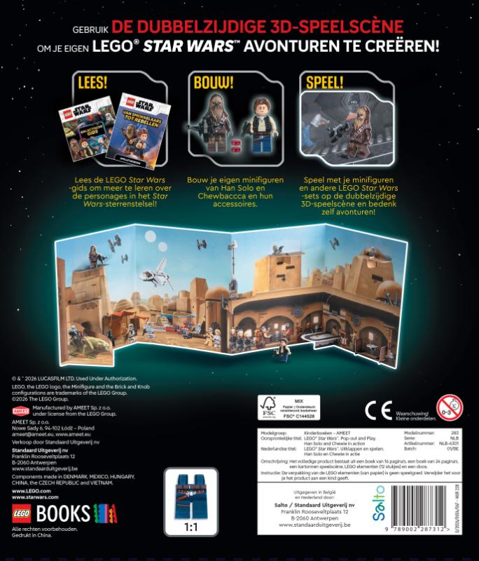 Achterkant van Uitklappen en spelen: Han Solo en Chewie in actie