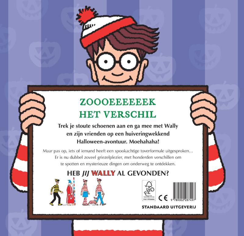 Achterkant van Waar is Wally? Zoooeeeeeek het verschil