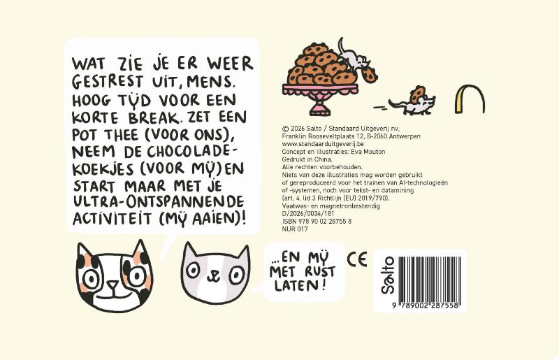 Achterkant van Eva's kattenkopjes: Even pauze met de poezen