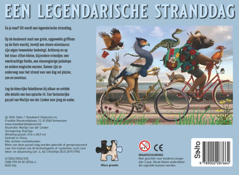 Achterkant van Puzzel Een legendarische stranddag