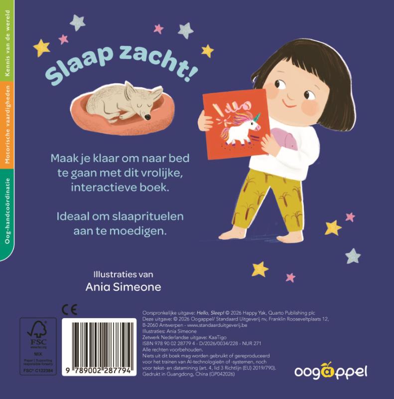 Achterkant van Hallo, bedje