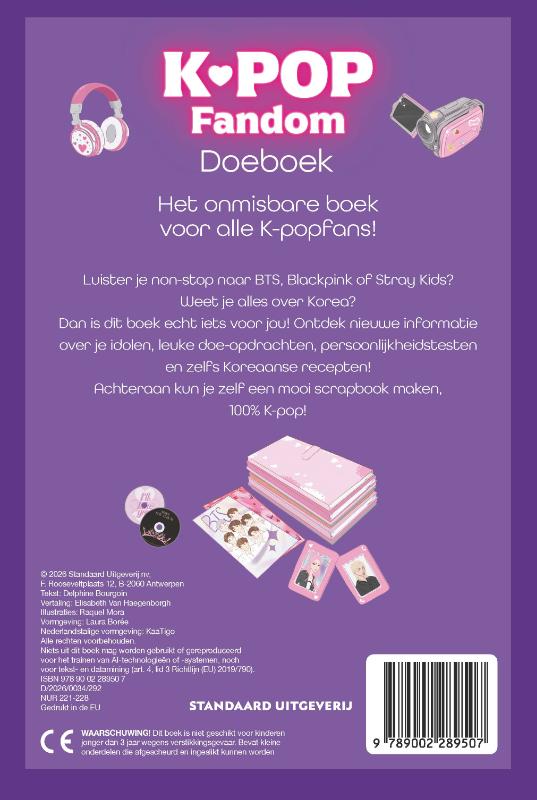 Achterkant van K-POP Fandom doeboek