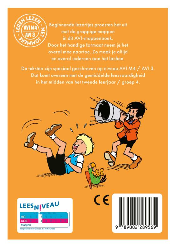 Achterkant van Jommeke: Mijn AVI-moppenboek M4