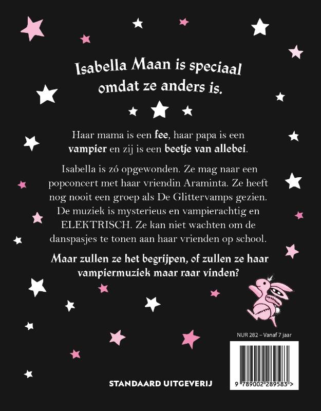 Achterkant van Isabella en de popsterren