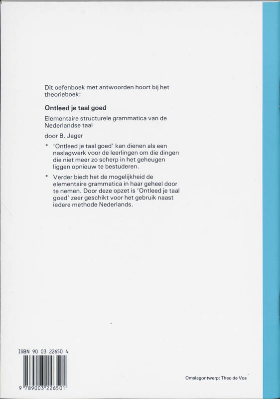 Achterkant van Ontleed je taal goed