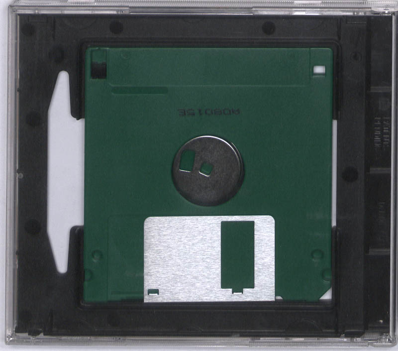 Achterkant van Docenten diskette