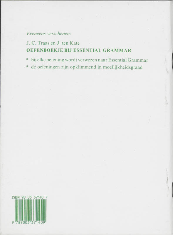 Achterkant van Essential grammar