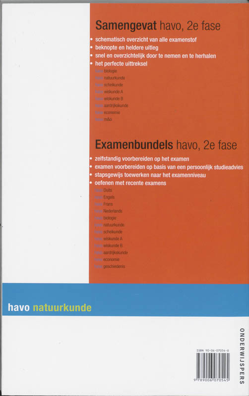Achterkant van Natuurkunde