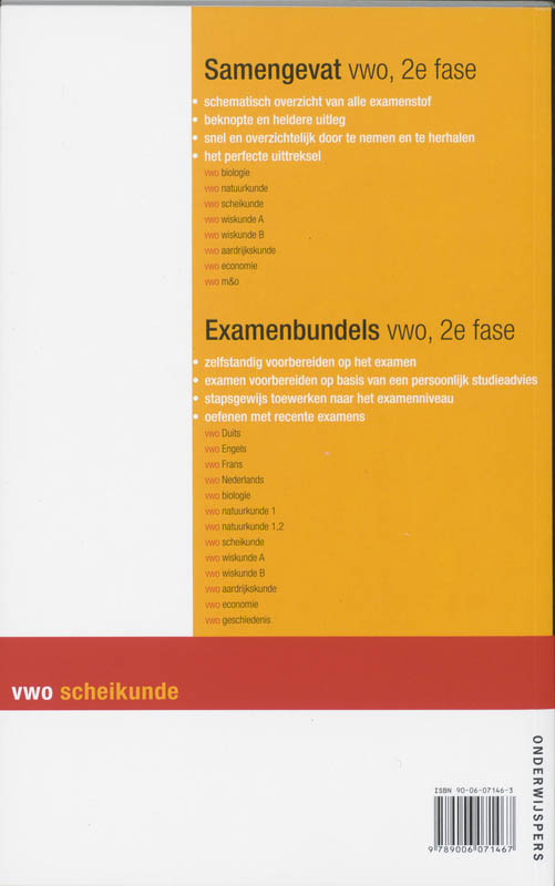 Achterkant van Scheikunde