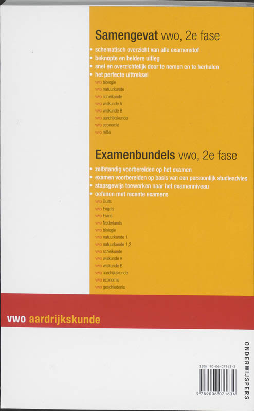Achterkant van Aardrijkskunde