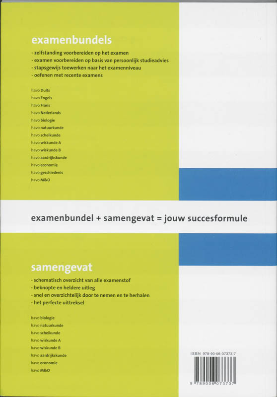 Achterkant van Wiskunde A