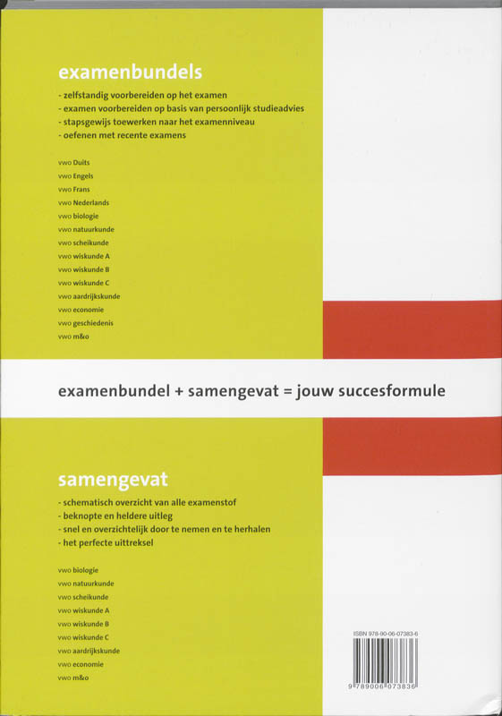 Achterkant van Wiskunde B