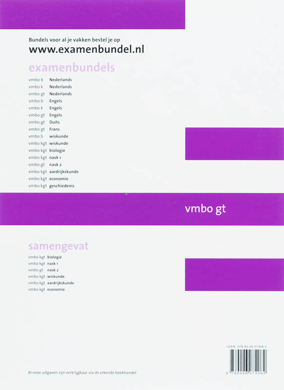 Achterkant van Frans vmbo gt