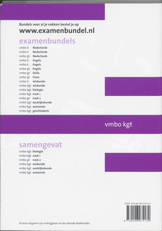 Achterkant van vmbo-KGT