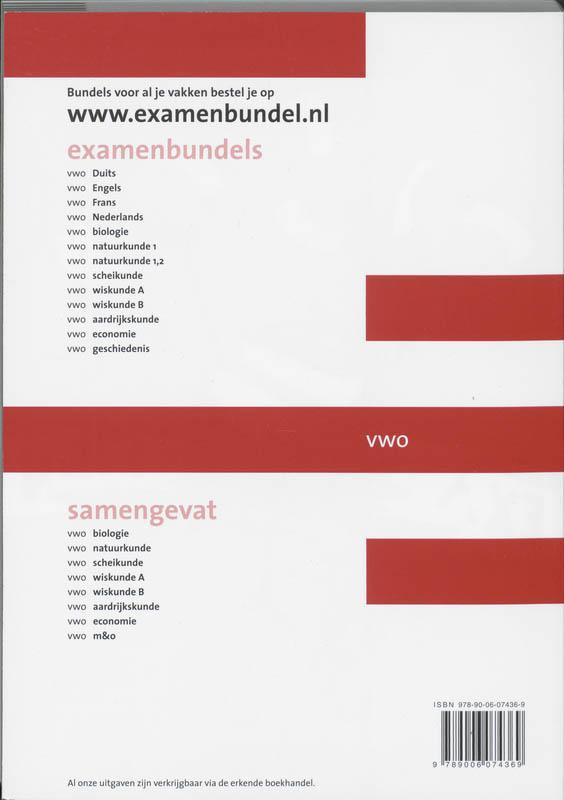 Achterkant van Aardrijkskunde 2007/2008