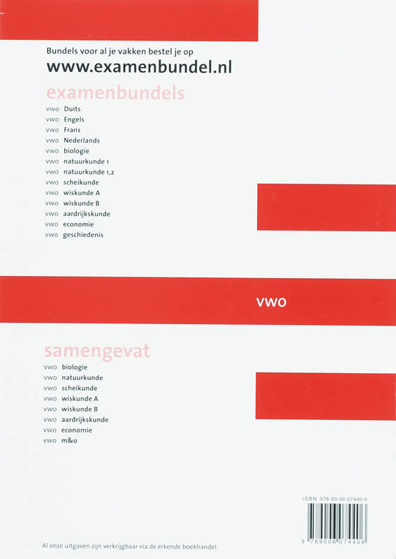 Achterkant van vwo