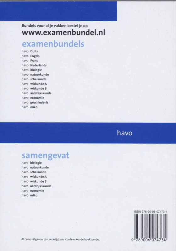 Achterkant van Geschiedenis