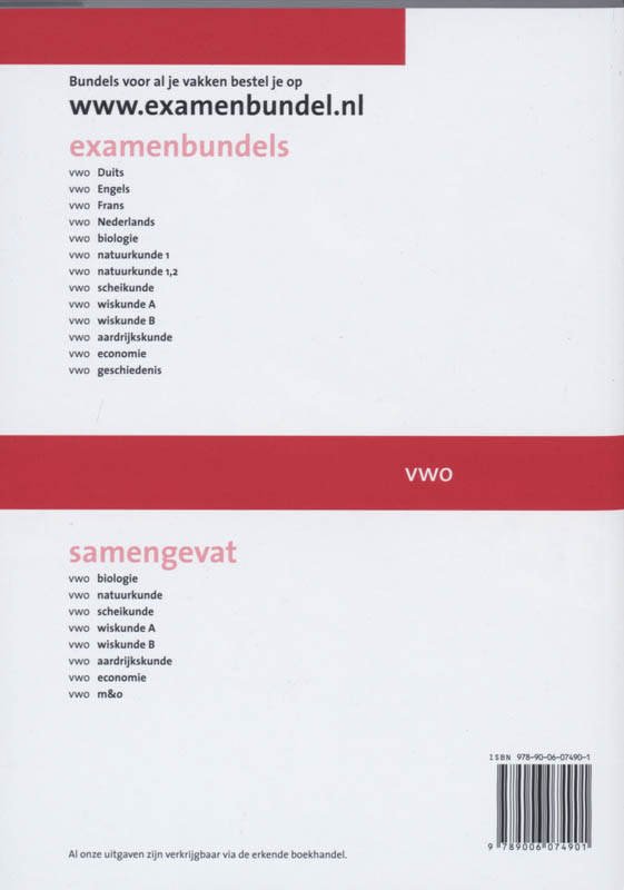 Achterkant van Wiskunde A
