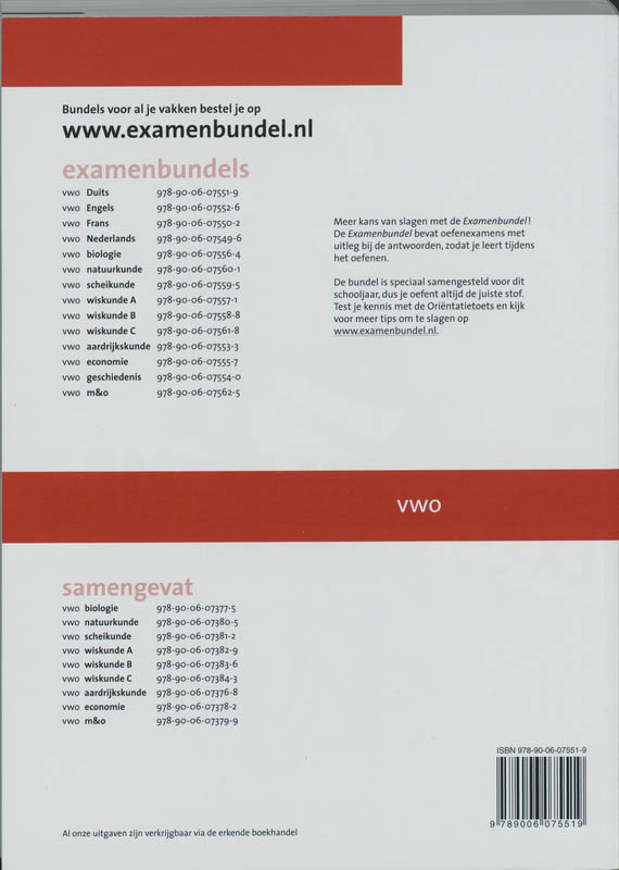 Achterkant van 2009/2010 Vwo Duits