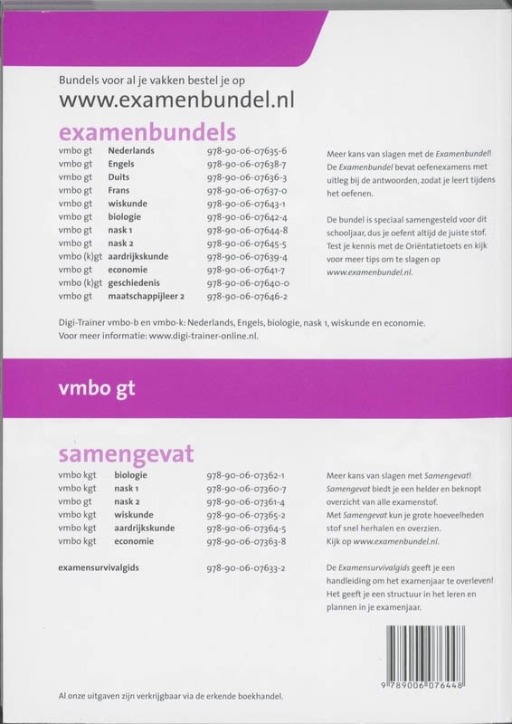 Achterkant van NaSk1 Vmbo gt