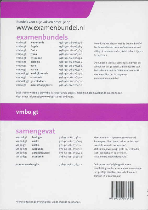 Achterkant van NaSk2 Vmbo-GT
