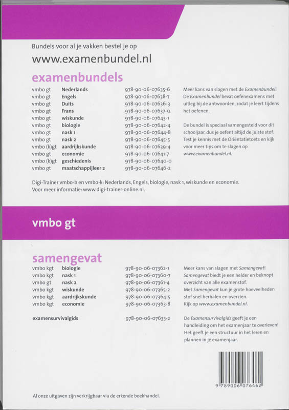 Achterkant van Maatschappijleer 2 vmbo gt 2011/2012