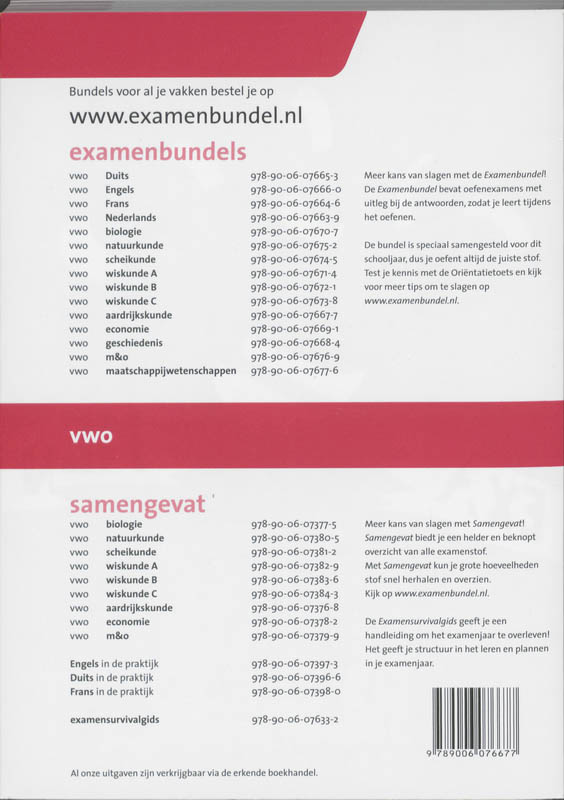Achterkant van Aardrijkskunde vwo 2011/2012