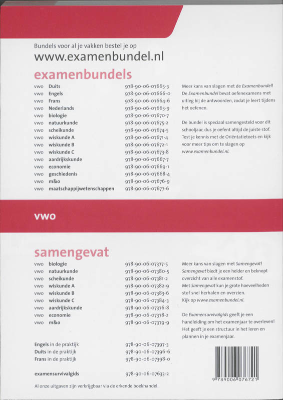 Achterkant van VWO Wiskunde B 2011/2012