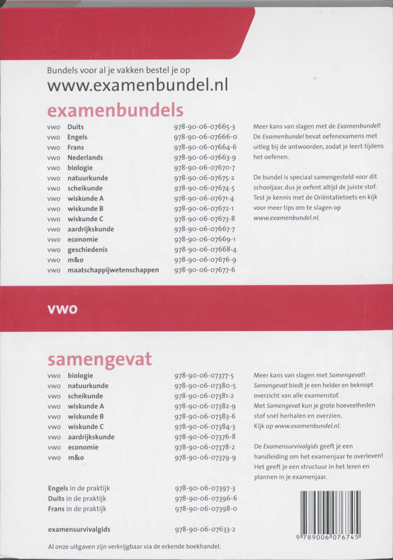 Achterkant van Scheikunde vwo 2011/2012
