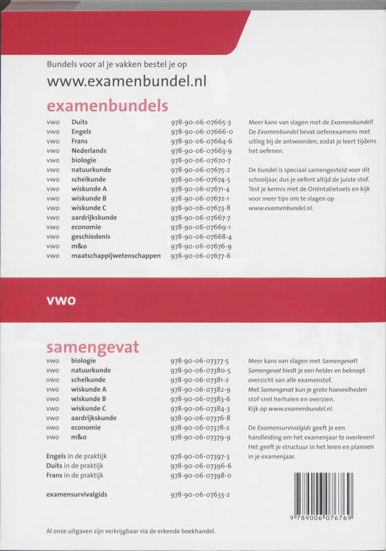Achterkant van VWO M&O 2011/2012