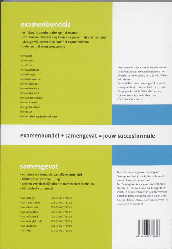 Achterkant van Economie Havo