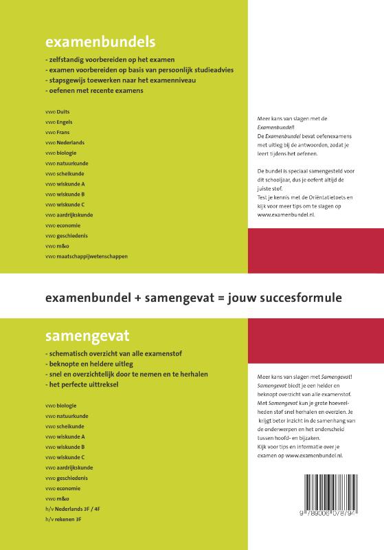 Achterkant van vwo