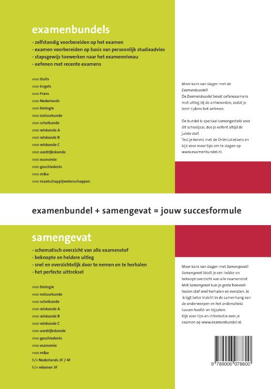Achterkant van Vwo