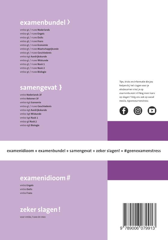Achterkant van Samengevat vmbo-kgt Maatschappijkunde