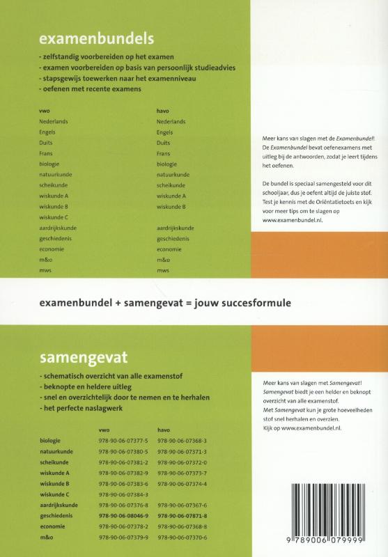 Achterkant van Havo;vwo 3F;4F