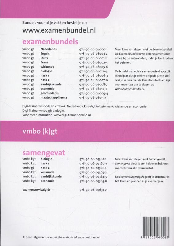 Achterkant van 2013/2014 vmbo-(k)gt aardrijkskunde Aardrijkskunde