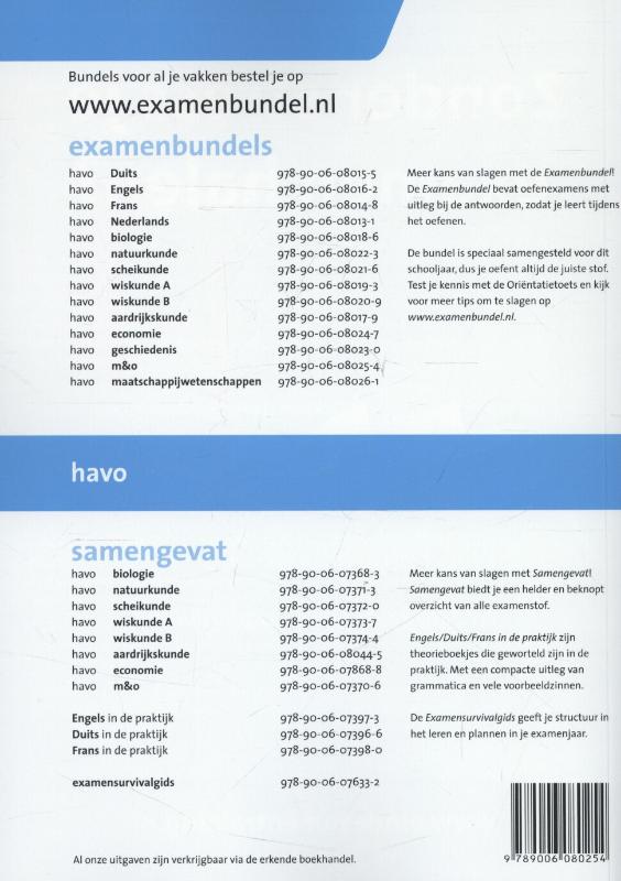 Achterkant van 2013/2014 havo m&o