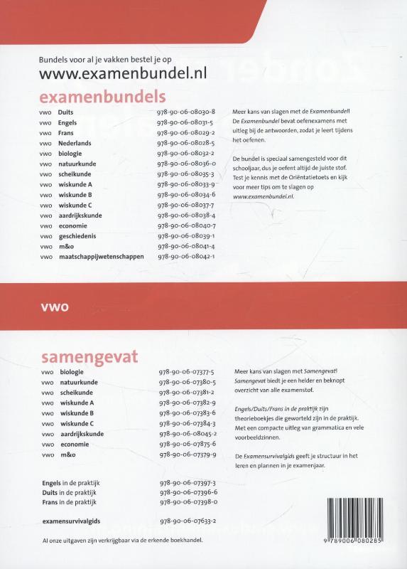 Achterkant van Vwo Nederlands 2013/2014