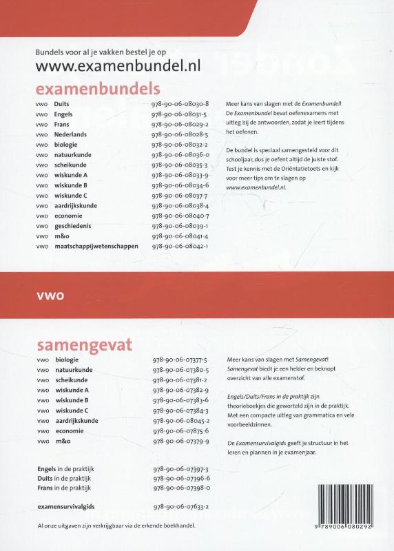 Achterkant van Vwo Frans 2013/2014