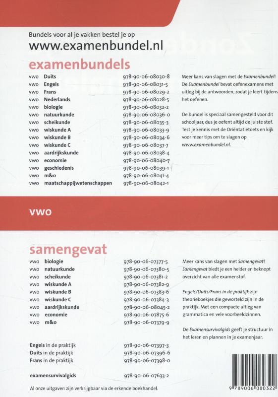 Achterkant van 2013/2014 vwo Biologie