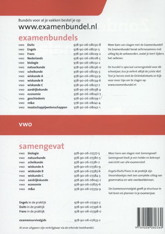Achterkant van 2013/2014 vwo natuurkunde