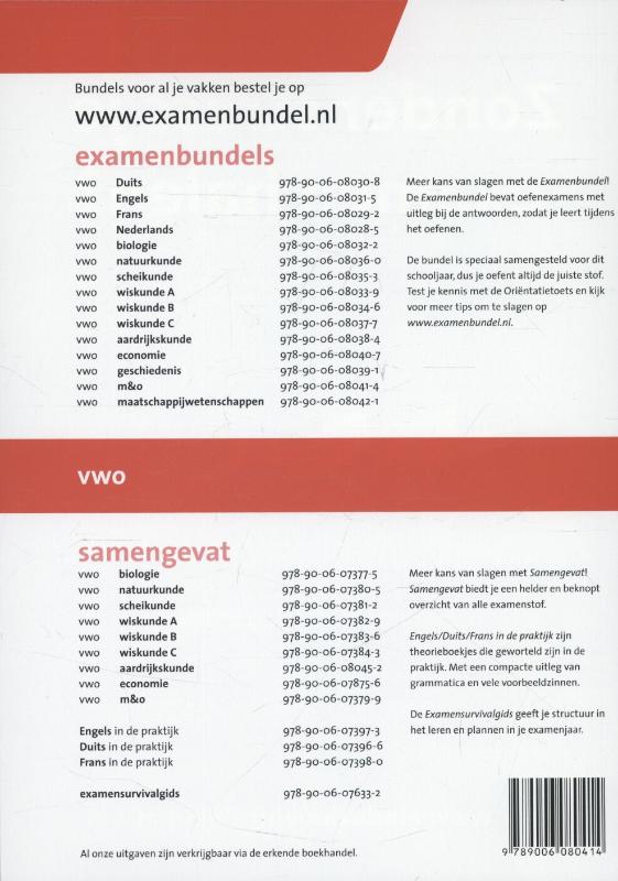 Achterkant van 2013/2014 Vwo m&o
